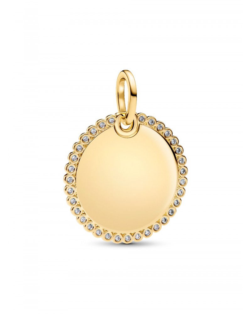Colgante Pandora Etiqueta Redonda Brillante Grabable 364007C01