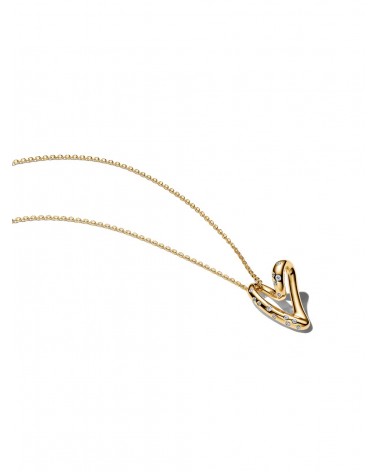 Collar Pandora Corazón Forma Orgánica con Gemas Engastadas 364669C01