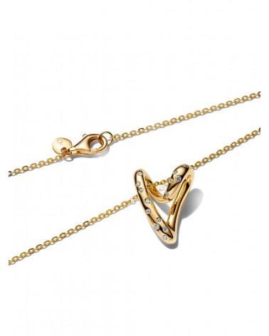 Collar Pandora Corazón Forma Orgánica con Gemas Engastadas 364669C01 - foto 2