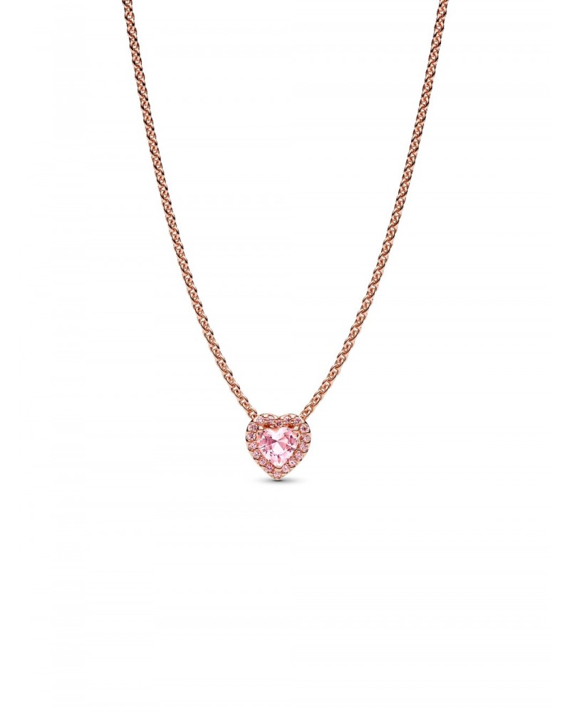 Collar Pandora Corazón Rosa 388425C02