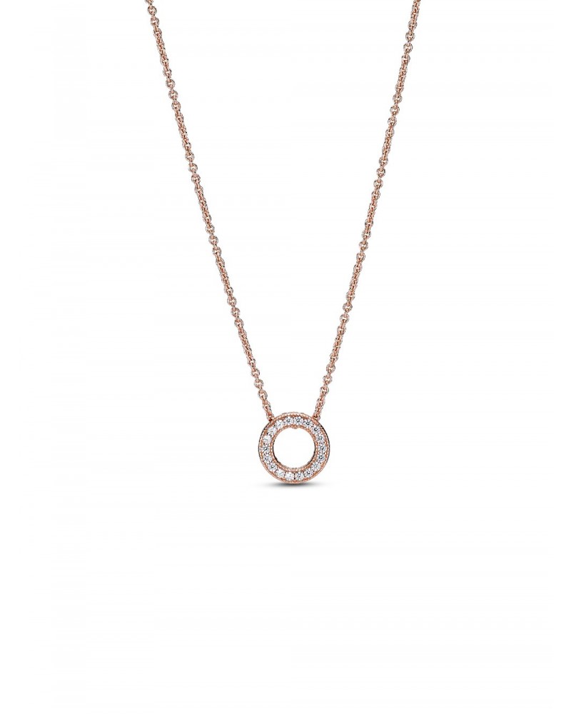 Collar Círculo en Pavé Logotipo de Pandora 387436C01