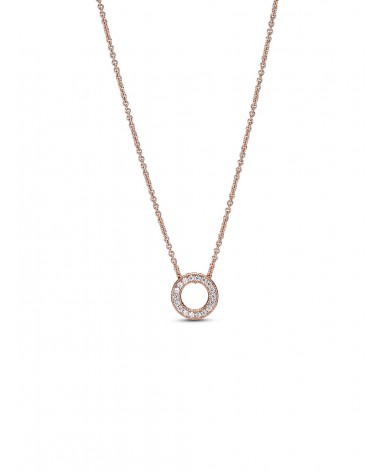 Collar Círculo en Pavé Logotipo de Pandora 387436C01