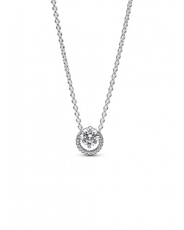 Collar Pandora con Colgante Brillante Halo Redondo 391174C01