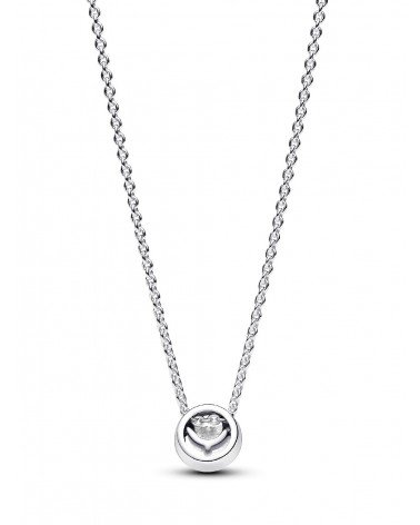 Collar Pandora con Colgante Brillante Halo Redondo 391174C01 - foto 2
