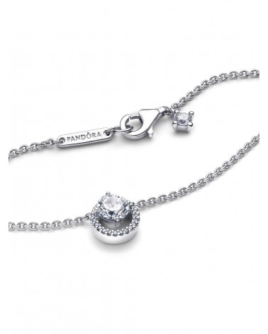 Collar Pandora con Colgante Brillante Halo Redondo 391174C01 - foto 3