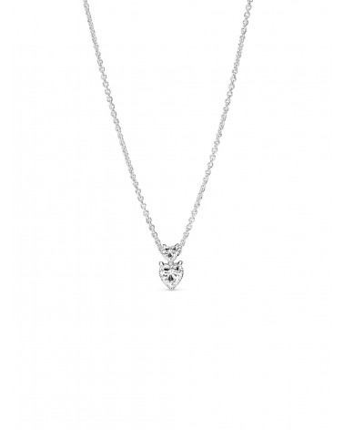 Collar Pandora Colgante Doble Corazón Brillante 391229C01
