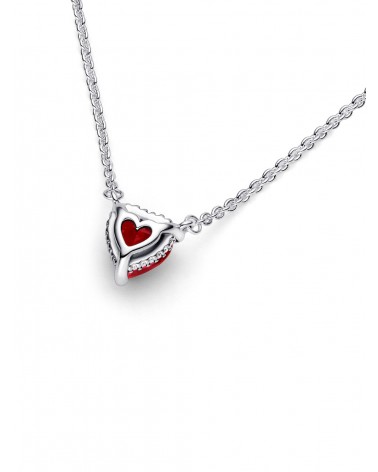 Collar Pandora con Colgante Halo y Corazón Brillantes 392542C01 - foto 2