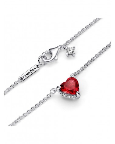 Collar Pandora con Colgante Halo y Corazón Brillantes 392542C01 - foto 3