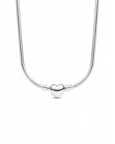 Collar Pandora de Cadena de Serpiente con Cierre de Corazón 393091C00 - foto 2