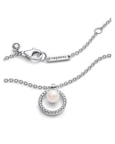 Collar Pandora Pavé y Perla Cultivada de Agua Dulce Tratada 393165C01 - foto 3