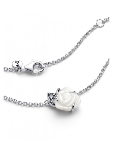 Collar Pandora Rosa Blanca Floreciendo 393206C01 - foto 3