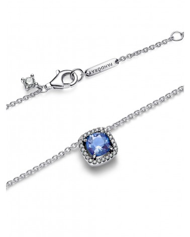 Collar Pandora Halo Azul Cuadrado Brillante 393560C01 - foto 3