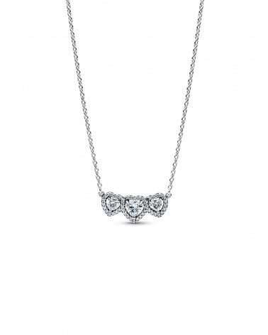 Collares Pandora Triple Halo Corazón 394412C01