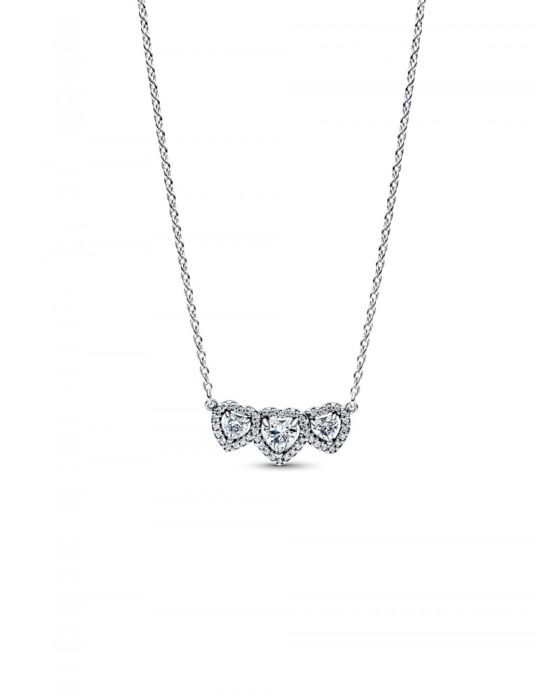 Collares Pandora Triple Halo Corazón 394412C01