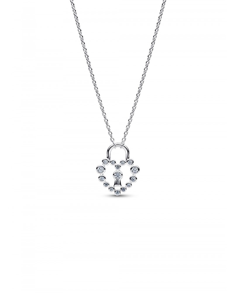 Collar Pandora Candado Corazón Brillante 394416C01