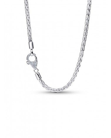 Collar Pandora Cadena de Espiga con Cierre en Pavé 394463C01