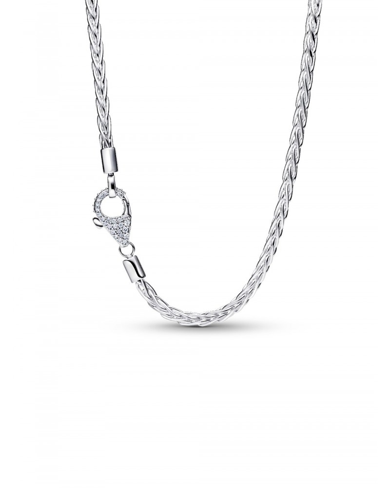 Collar Pandora Cadena de Espiga con Cierre en Pavé 394463C01