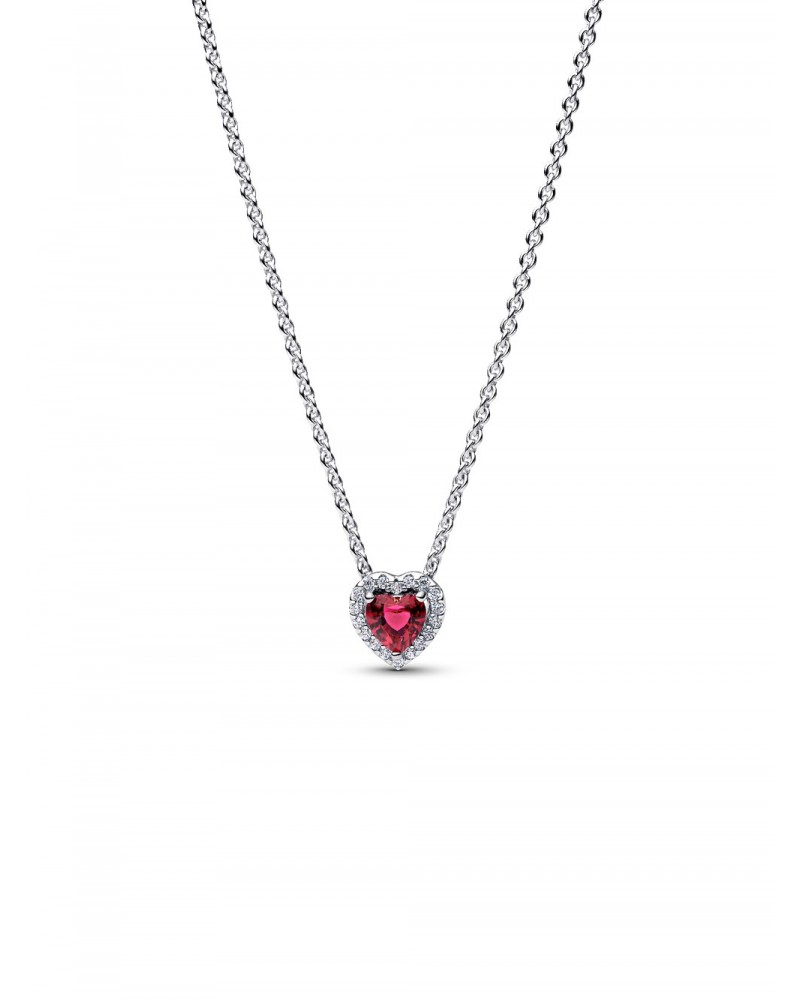 Collar Pandora Corazón Elevado Rojo 398425C04