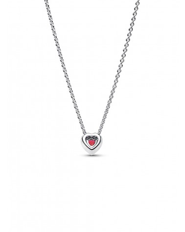 Collar Pandora Corazón Elevado Rojo 398425C04 - foto 2