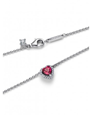 Collar Pandora Corazón Elevado Rojo 398425C04 - foto 3