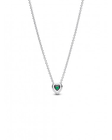 Collar Pandora Corazón Elevado Verde 398425C05 - foto 2