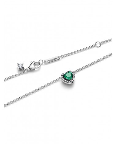 Collar Pandora Corazón Elevado Verde 398425C05 - foto 3