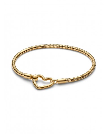 Pulsera Pandora de Cadena de Serpiente con Cierre de Corazón 562257C00