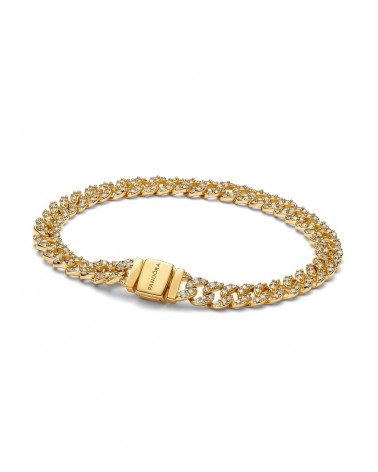 Pulsera Pandora Cadena Cubana en Pavé 563008C01 - foto 2