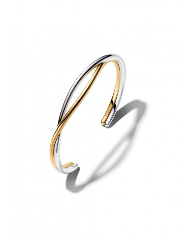 Pulsera Pandora Rígida Entrelazada en Dos Tonos 564656C00