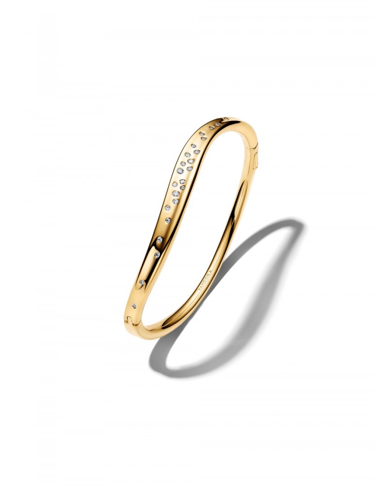 Pulsera Pandora Rígida Forma Orgánica Gemas Engastadas 564655C01