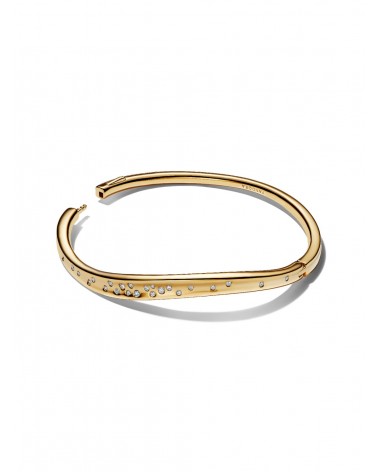 Pulsera Pandora Rígida Forma Orgánica Gemas Engastadas 564655C01 - foto 2