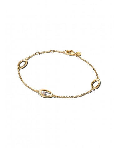 Pulsera Pandora Ovalada Forma Orgánica en Pavé y Perla Cultivada de Agua Dulce Tratada 564677C01