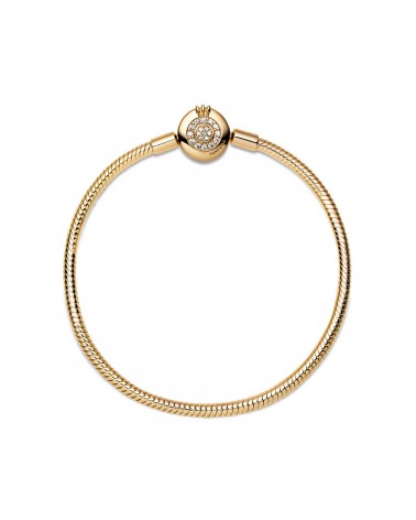 Pulsera Pandora de Cadena de Serpiente O coronada Brillante 569046C01 - foto 3