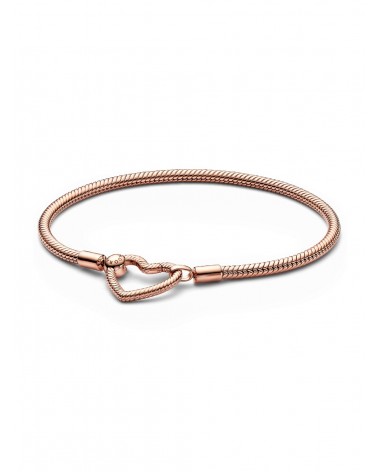 Pulsera Pandora Moments Cadena de Serpiente Cierre Corazón 582257C00