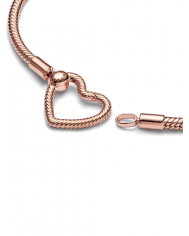Pulsera Pandora Moments Cadena de Serpiente Cierre Corazón 582257C00 - foto 2