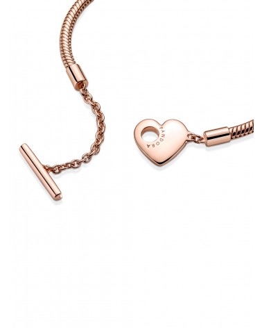 Pulsera Pandora Moments Cadena de Serpiente con cierre en T y Corazón 589285C00 - foto 2