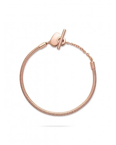Pulsera Pandora Moments Cadena de Serpiente con cierre en T y Corazón 589285C00 - foto 3
