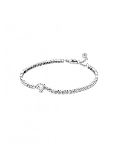 Pulsera Pandora de Tenis Corazón Brillante 590041C01