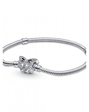 Pulsera Pandora de Cadena de Serpiente con Cierre de Mariposa 590782C01