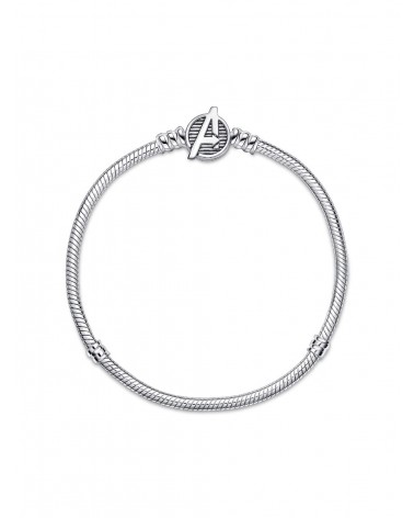 Pulsera Pandora Moments Cadena de Serpiente Cierre Logo los Vengadores de Marvel 590784C00 - foto 2