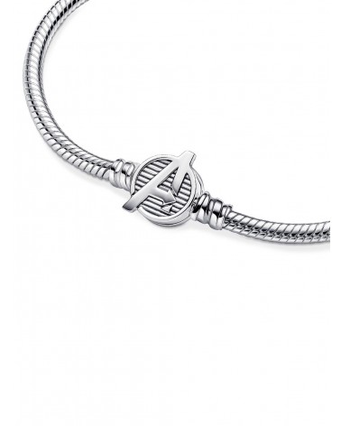 Pulsera Pandora Moments Cadena de Serpiente Cierre Logo los Vengadores de Marvel 590784C00 - foto 3