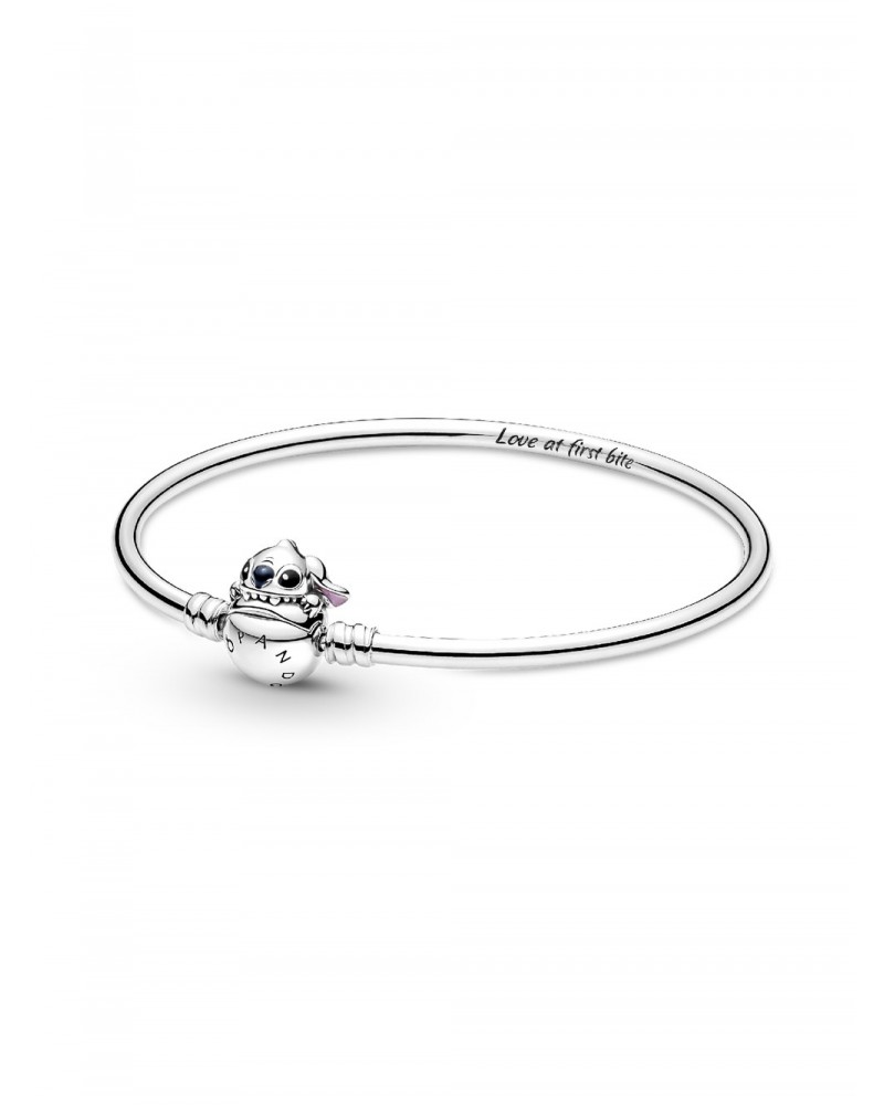 Pulsera Rígida Pandora Moments Cierre Mordisco Stitch de Disney 591683C01