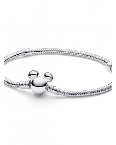 Pulsera Pandora Moments Cadena de Serpiente con Cierre Mickey Mouse de Disney 593061C00