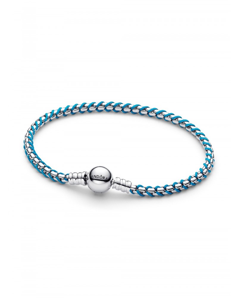 Pulsera Pandora Cadena Caja Cordón Azul 593816C01