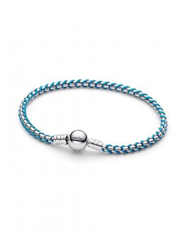 Pulsera Pandora Cadena Caja Cordón Azul 593816C01
