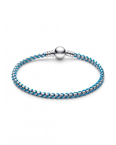 Pulsera Pandora Cadena Caja Cordón Azul 593816C01 - foto 2