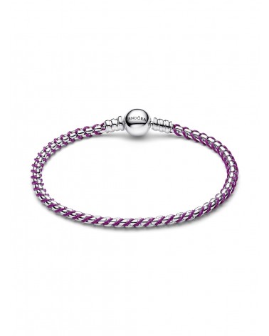 Pulsera Pandora Cadena Caja Cordón Morado 593816C03 - foto 2