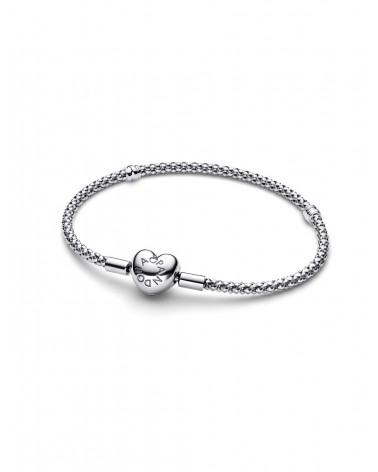 Pulsera Pandora de Cadena de Tachuelas con Cierre de Corazón 593853C00