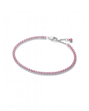 Pulsera Pandora de Tenis Fina Rosa 593927C02