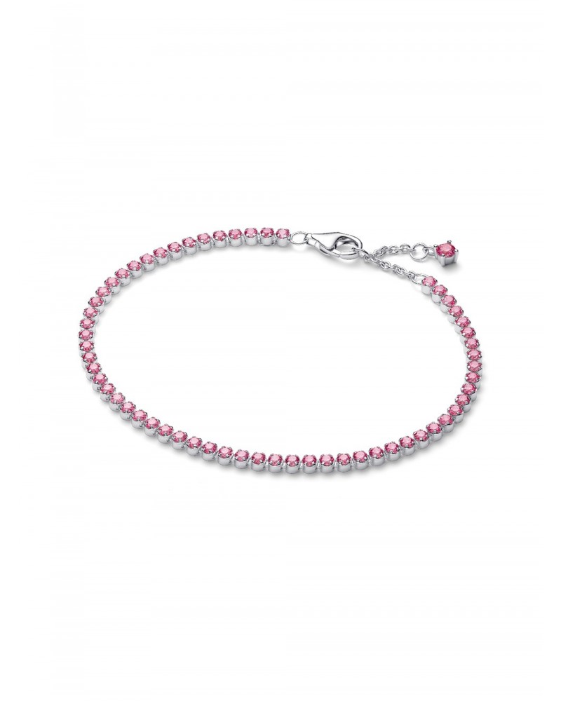 Pulsera Pandora de Tenis Fina Rosa 593927C02